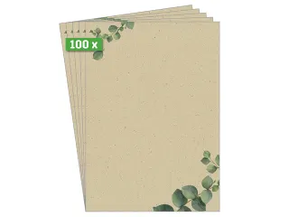 Papier met motief Sigel, Eucalyptus, tweezijdig motief, gras papier, F - 7