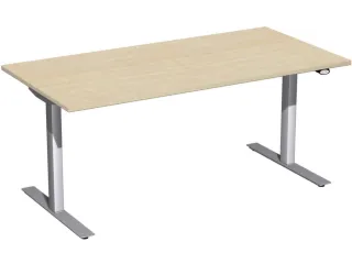 Elektrisch in hgte vst. zit-sta-bureau esdoorn 650-1250x1600x800mm - 3