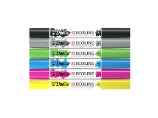 Duotip marker Ecoline basis set 6 kleuren - 2