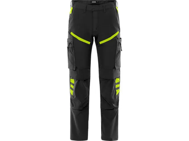 Fristads 2653 POLY broek, zwart/fluo geel, maat D88, per stuk