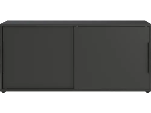 schuifdeurkast,HxBxD 740x1600x400mm,2xhouten vloer,romp grafiet