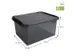 Comfort Line opbergbox 36L transparant grijs - 50x40x26cm