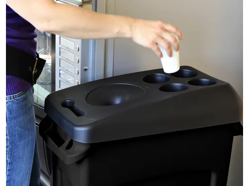 Rubbermaid Afvalbak Slim Jim Vented met luchtsleuven 87liter Zwart