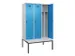 locker met bank,voor scheiding van kleding,HxBxD 2120x1200x815mm,3vak