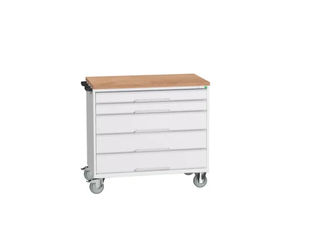 gereedschapswagen 980x1050x600mm multiplexblad 5 laden RAL7035+RAL7035