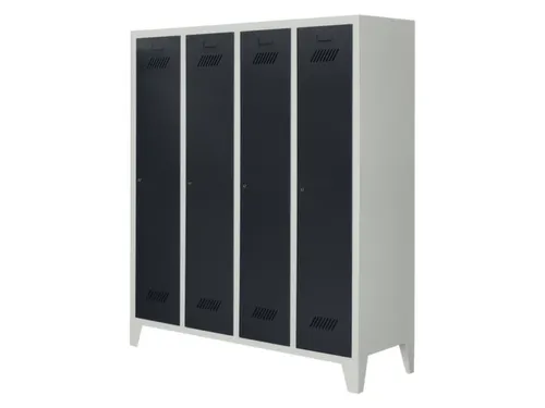lockerkast v. kinderen,HxBxD 1600x1230x500mm,RAL7035,front RAL7016