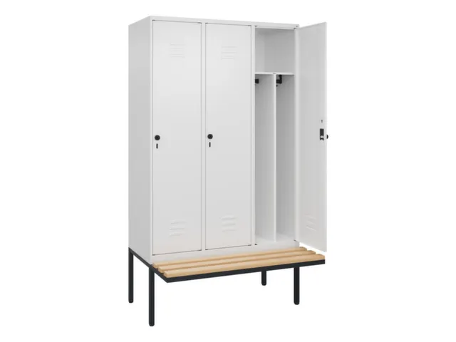locker voor scheiding van kleding,HxBxD 2120x1200x815mm,3vak