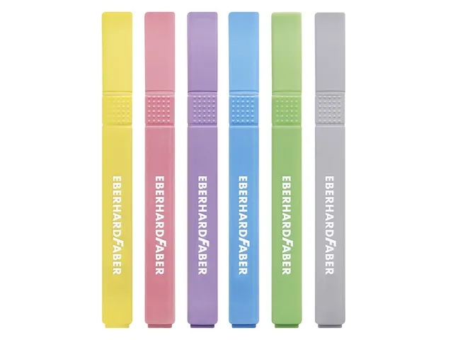 Markeerstift Eberhard Faber Pastel 6st. vierkant in etui
