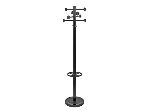 Kapstok MAUL Grando staand 175cm 16 haken zwart RAL9004