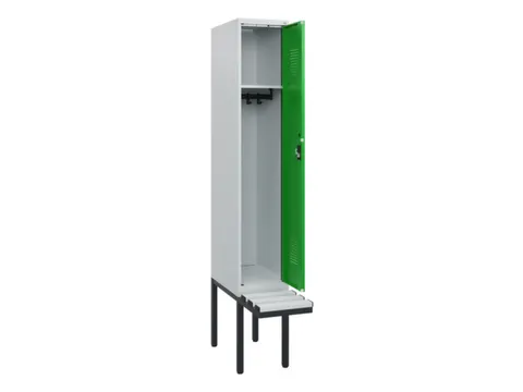 locker met bank,HxBxD 1950x300x815mm,1vak,vak B 300mm,cilinderslot