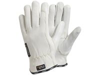 Handschoen Tegera 255, Maat 9 Polyester Geitenleder Wit