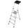 trapladder,eenzijdig,4treden,bordes m. antislip elementen,balk L 1,6m