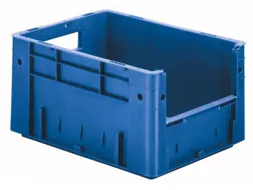 Euronorm Stapelkrat Blauw 210x400x300mm 17.5l Grijpopening