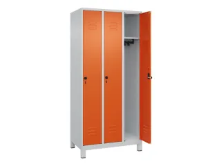 locker,HxBxD 1950x900x500mm,3vak,vak B 300mm,draaigrendel,voeten - 2