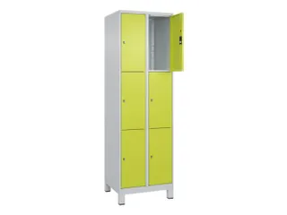 lockerkast,HxBxD 1950x600x500mm,2x3vakken,vak B 300mm,cil.-slot,voeten - 1