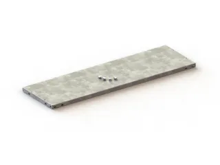 legbord,v. inhaakstelling,BxD 1000x300mm,vakl. 80kg,m. lengtekanaal - 1