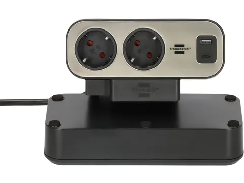Stekkerdoos Brennenstuhl Estilo bureau duplex 10-voudig 1 USB C, 1 USB