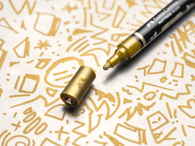Marqueur acrylique Faber-Castell Multimark 4 couleurs métalliques