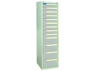 ladekast HxBxD 1800x500x500mm 13laden vergrendeling RAL7035 - 2