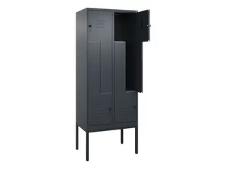 Z-garderobekast,HxBxD 2120x800x500mm,vak B 200/400mm,draaigrendel - 2