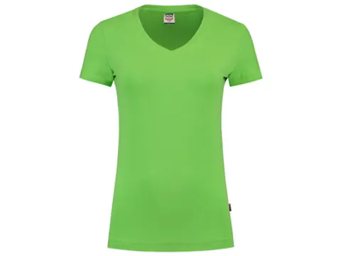 Tricorp 101008 T-shirt dames V-hals fitted limoengroen maat 3XL