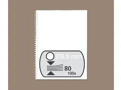 Draadrug GBC 9.5mm 34-rings A4 wit 100stuks