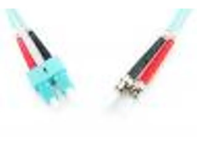 Glasvezel patchkabel, duplex, ST naar SC MM OM3 50/125 µ, 2 m