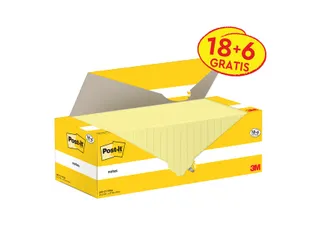 Memoblok 3M Post-it 655-CY 76x127mm geel voordeelpak - 1