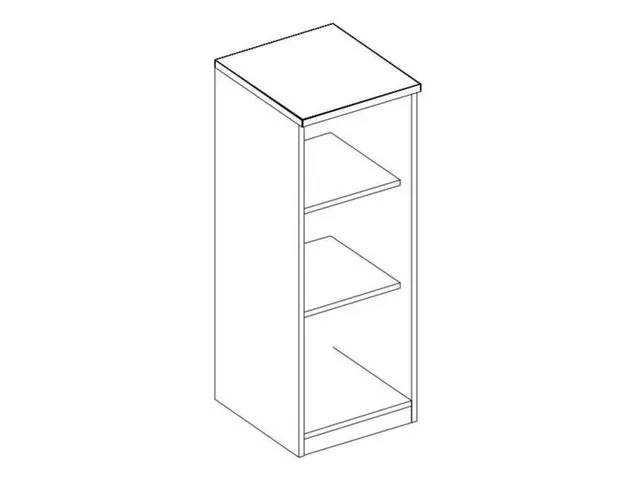 kantoorstelling,HxBxD 1545x400x445mm,Bl-wit