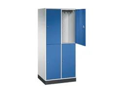 grootvolume garderobekast,RAL 7035/RAL 5010,HxBxD 1950x820x600mm