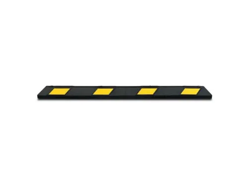 parkeerplaatsbegrenzing,B 1800mm,recyclebaar rubber,zwart/geel
