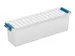 Q-line opbergbox 1,3L transparant blauw - 27x8,4x9cm