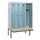 locker met bank,HxBxD 1950x1200x815mm,4vak,vak B 300mm,draaigrendel