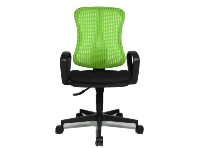 Bureaustoel Zitting Zwart Rugleuning Met Netbekleding In Groen