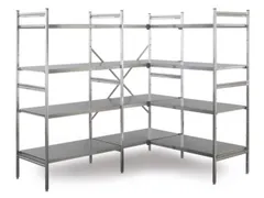 Rvs Inhaakstelling Aanbouwveld 1800x1475x400mm 4gladde Legborden