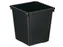 Papierbak Kunststof Vierkant Taps 31cm hoog 21 liter Zwart