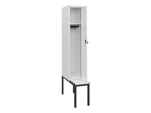 locker met bank,HxBxD 1950x300x815mm,1vak,vak B 300mm,draaigrendel