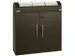 Station de tri sélectif 3x45l corps moka doux trappes inox