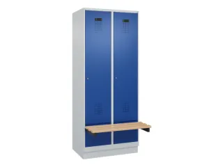 locker met bank,HxBxD 1950x800x815mm,2vak,vak B 400mm,cilinderslot - 2