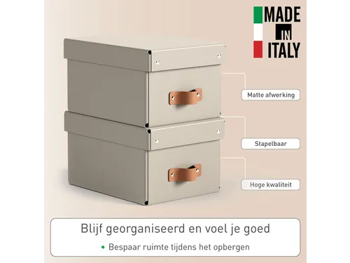 Leitz Puro Opbergdoos met deksel klein 7L set van 2 beige