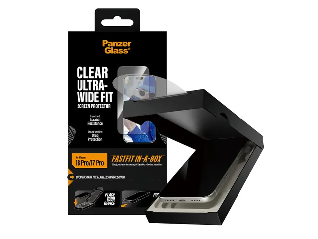 PanzerGlass Screen Protector iPhone 18 Pro | 17 Pro | Ultra-Wide Fi