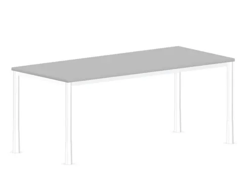in hoogte verstelbaar bureau 720-840x1800x800mm hout MP-lichtgrijs