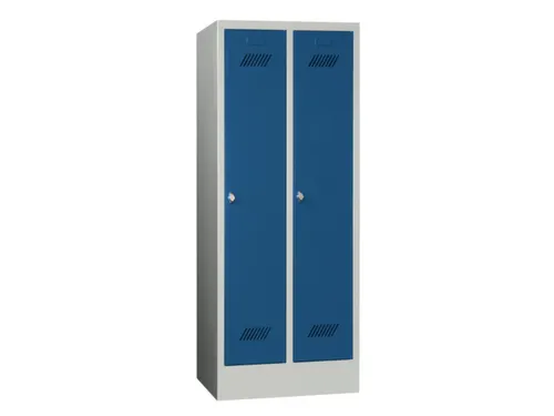 lockerkast v. kinderen,HxBxD 1600x630x500mm,2vak,RAL7035,front RAL5010