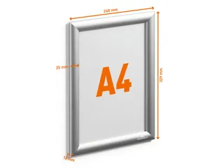 Kliklijst aluminium Outdoor A4 metaal zilver - 5