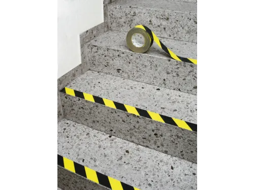 antisliplaag,geel/zwart,band LxB 18,3mx50mm,met antislip-eigenschappen