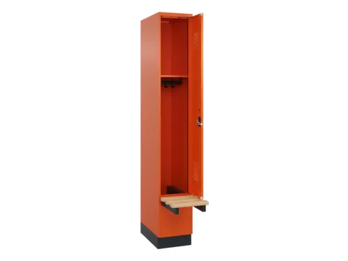 locker met bank,HxBxD 1950x300x815mm,1vak,vak B 300mm,cilinderslot