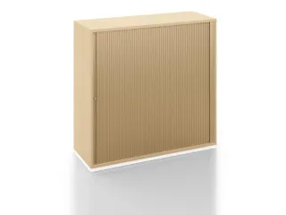 jaloeziedeurkast,HxBxD 1200x1200x450mm,sokkel kleur wit,decor Eiken - 2