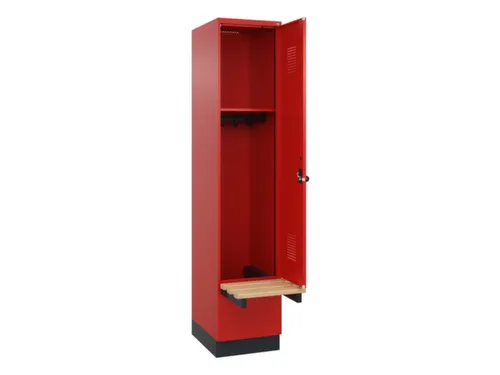 locker met bank,HxBxD 1950x400x815mm,1vak,vak B 400mm,draaigrendel