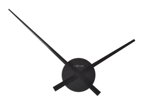 Wandklok Nextime Dia. 48cmx3cm Aluminium Zwart 'small Hands'