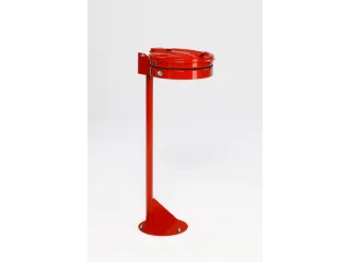 Afvalverzamelaar 120 Liter Staander Plaatstaal Met Deksel Rood - 1
